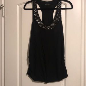 Club Monaco studded black tank sz M